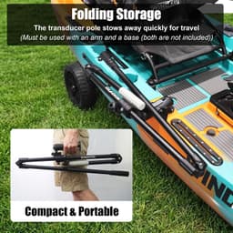 Fishfinders Foldable Live Scope Transducer Pole FFS Mount | Heavy Duty Marine Al gallery image 8