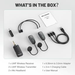 MWL-2 Microphones & Wireless Systems Dual UHF Wireless Headset Microphone System gallery image 6