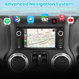 Android 13 Car Stereo Wireless CarPlay Android Auto Jeep Wrangler JK 2007-2018 gallery image 2