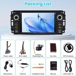 Android 13 Car Stereo Wireless CarPlay Android Auto Jeep Wrangler JK 2007-2018 gallery image 5