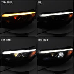 H-JPZNZ-22DD-G Black 2022 Left Full LED Headlight Jeep Compass 2022 2025 | w/DRL gallery image 6