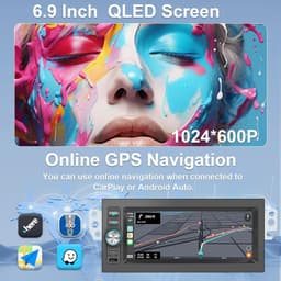1.5din-gm-6.9cp Video In-Dash Units w/GPS Black 2002 Plug and Play 1.5 Din Car gallery image 2