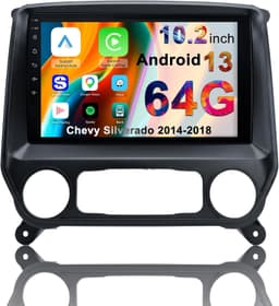 10.2in Android 13 Car Stereo Wireless CarPlay Android Auto Chevy Silverado 2014 gallery image 1