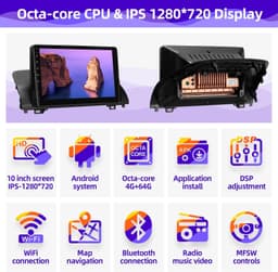 Android 13 Car Stereo Wireless CarPlay Android Auto Honda Accord 10th 2018-2022 gallery image 6