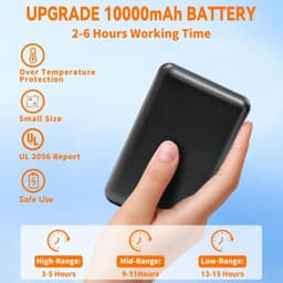 Duster Coat Outerwear Black Kids Heated Jacket 10000mAh Battery Lightweight Wint gallery image 2