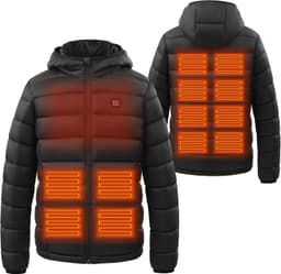 Duster Coat Outerwear Black Kids Heated Jacket 10000mAh Battery Lightweight Wint gallery image 5