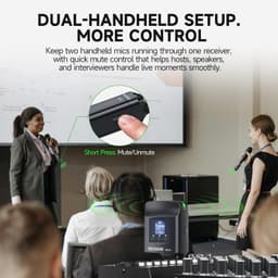 MX-2 Transmitters Dual UHF Auto Scan Wireless XLR Transmitter Receiver MX 2 | Pl gallery image 3