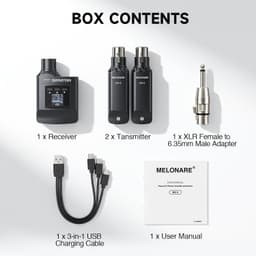 MX-2 Transmitters Dual UHF Auto Scan Wireless XLR Transmitter Receiver MX 2 | Pl gallery image 6