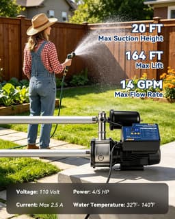 HT-519VSCP-XN Booster Pumps Silver Whole House Water Pressure Booster Pump Adjus gallery image 3