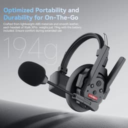 XTalk XPro4 Wireless Intercom Headset System | Antenna Enhanced Signal Reception gallery image 3