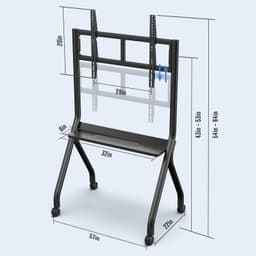 A-55-65 Rolling Stand S TV Stands & Entertainment Units Black 55'' 65'' Smart Bo gallery image 5