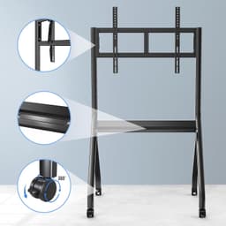 A-55-65 Rolling Stand S TV Stands & Entertainment Units Black 55'' 65'' Smart Bo gallery image 6