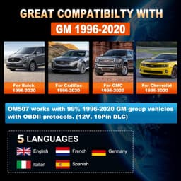 OM507 Code Readers & Scanners OBD2 Scanner Diagnostic Tool GMC Buick Chevrolet gallery image 3