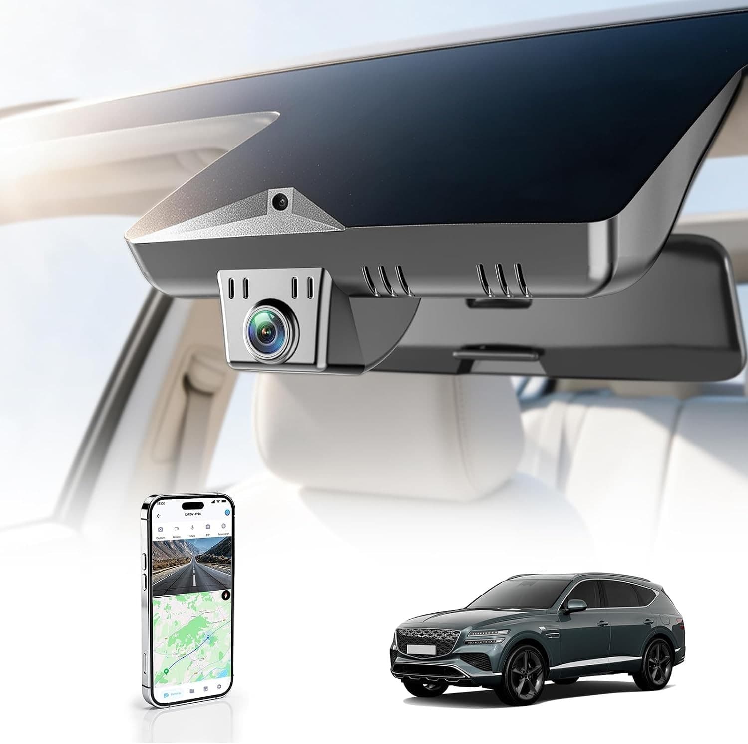 4K Front Only(GV80 25-26) Other Car Video Black 4K Dash Cam Suitable Genesis GV8