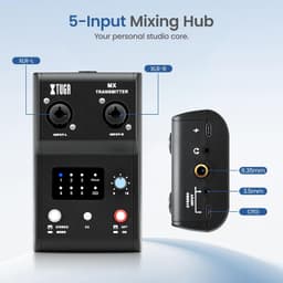 In-Ear Monitors Wireless in Ear Monitor System 5 Inputs IEM 98 ft Range Kit Set gallery image 2