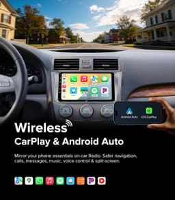 9in Android 13 Car Stereo Wireless CarPlay Android Auto Toyota Camry 06-11 Ready gallery image 4