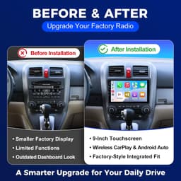 Car Audio In-Dash Units 9in Car Radio Stereo Carplay Screen Upgrade Honda CRV gallery image 2