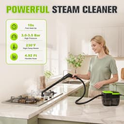 Steam Cleaners Steam Cleaner Home 10s Heat Up 3.5 Bar 230 F 3 Levels Handheld Co gallery image 2