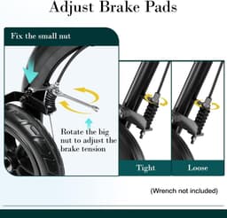 Walkers & Canes W5 Walkers Seniors Seat 10 inch All Terrain Rollator Walker Kit gallery image 7