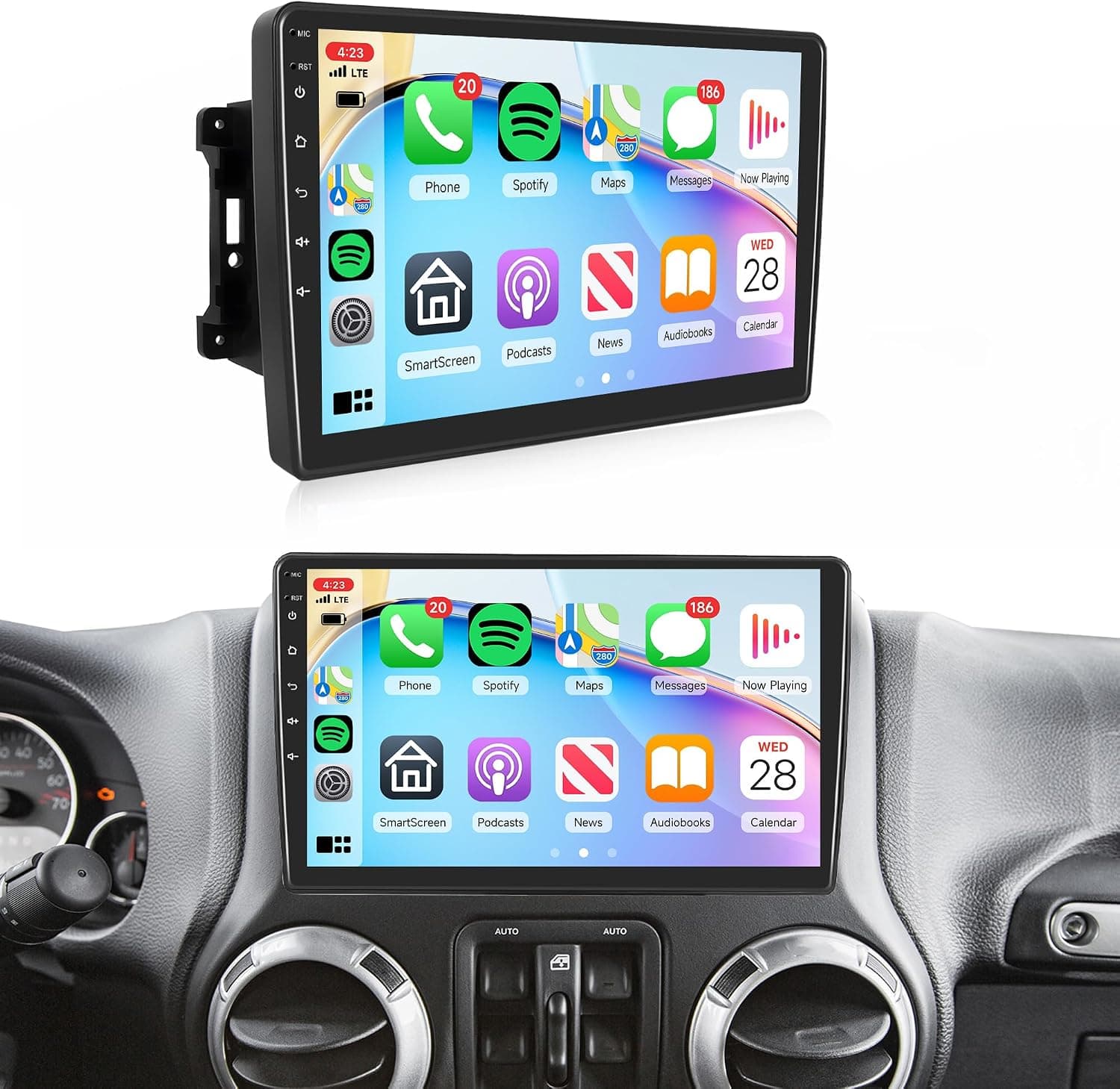 Rimoody 10.1in Android Car Stereo GPS for Jeep Wrangler JK