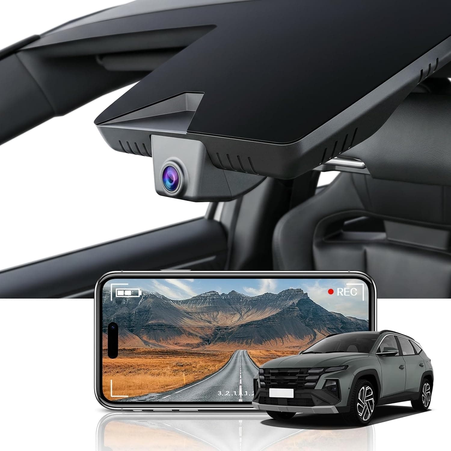 KBSYNT 4K Dash Cam for Hyundai Tucson Santa Cruz 2022-2026 WiFi 64GB