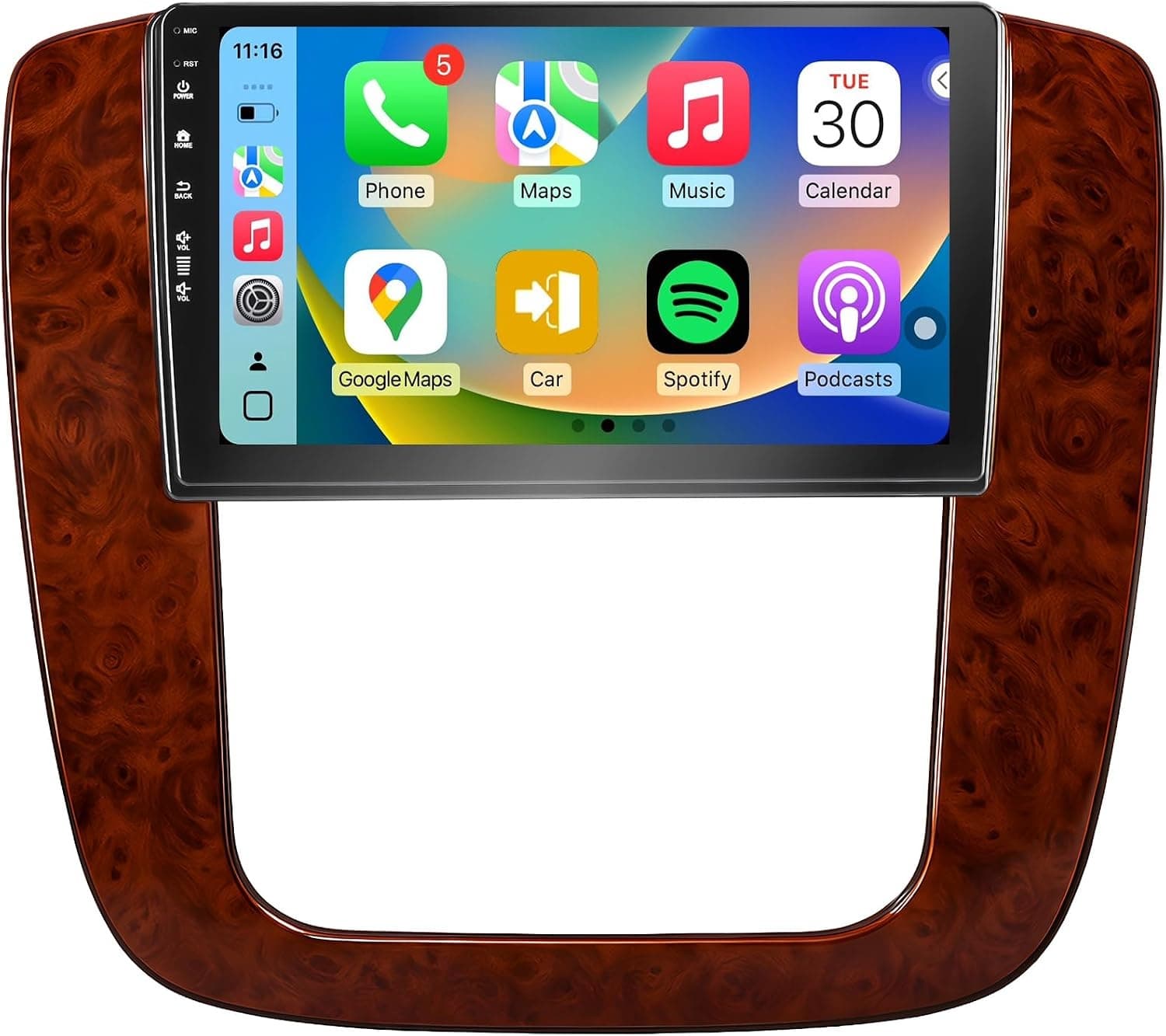 SailingTravel 9in CarPlay Radio GMC Sierra Yukon Chevy 2007-2013 Mahogany