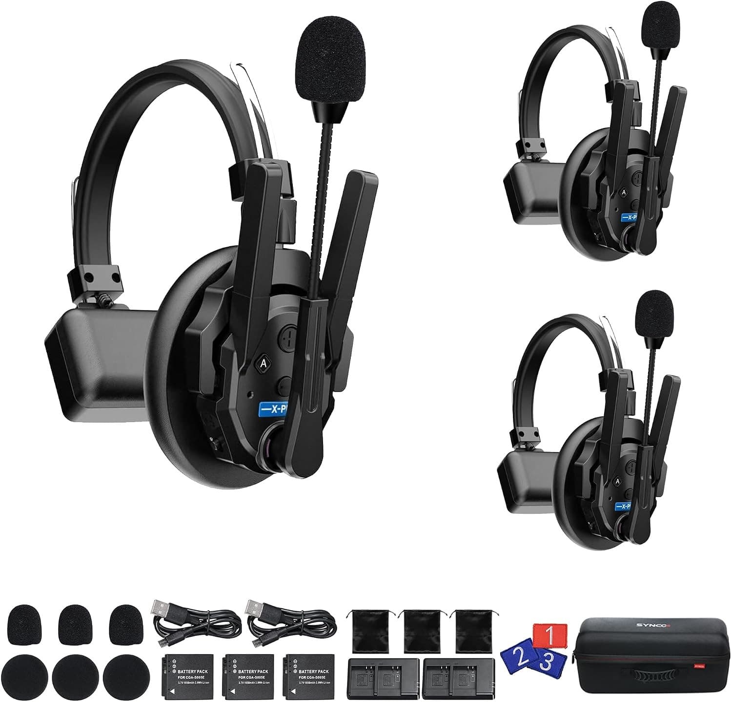 XTalk XPro3 Wireless Intercom Headset System | Antenna Enhanced Signal Reception