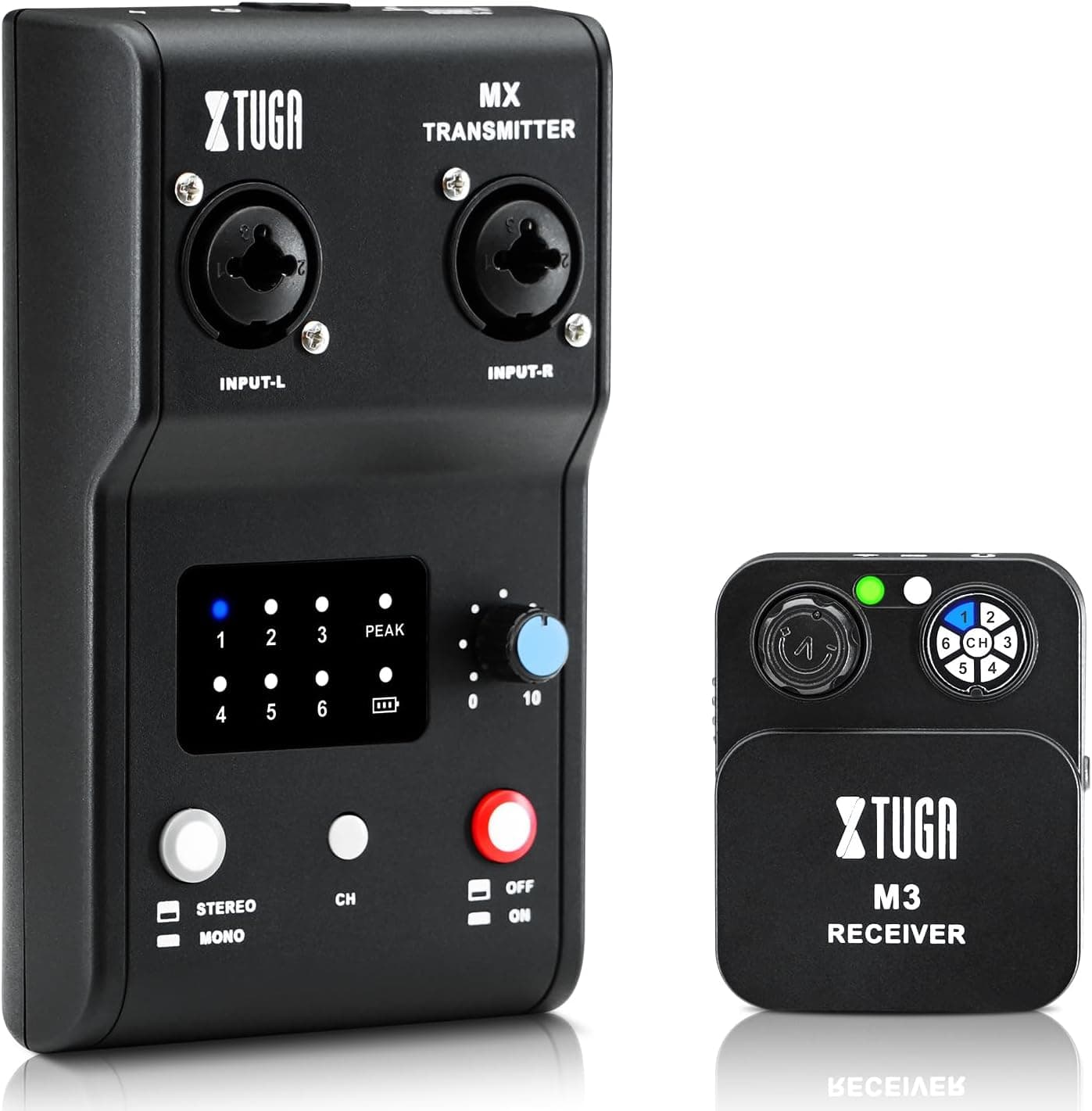 In-Ear Monitors Wireless in Ear Monitor System 5 Inputs IEM 98 ft Range Kit Set